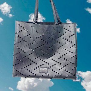 GUESS Black Vegan Oversize Cutout Tote